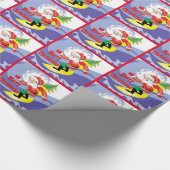 サーフィンサンタメリークリスマス ラッピングペーパー (角)