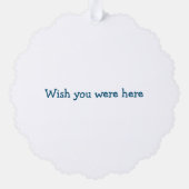 サーフィンサンタ紙オーナメントカード オーナメントカード (裏面)