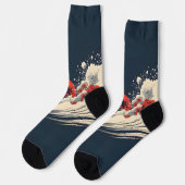 サーフィンサンタ・サマークリスマス ソックス (左)