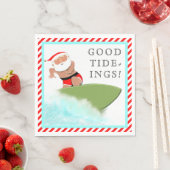 サーフィンサンタ スタンダードランチョンナプキン (インサイチュ)