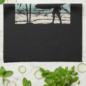 サーフィンサーファー キッチンタオル (折り畳み)