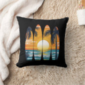 サーフィンサーフボードサンセット クッション (ブランケット)