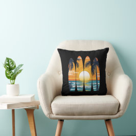 サーフィンサーフボードサンセット クッション