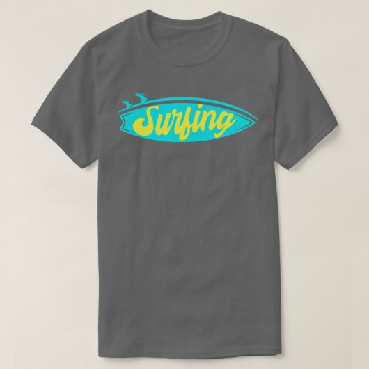 サーフィンサーフボードサーファー Tシャツ (デザイン正面)