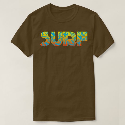 サーフィンサーフボード Tシャツ (デザイン正面)