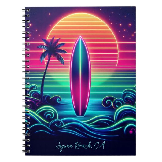 サーフィンザネオンサンセット ノートブック (正面)