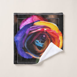 サーフィンザレインボーバラ ウォッシュタオル