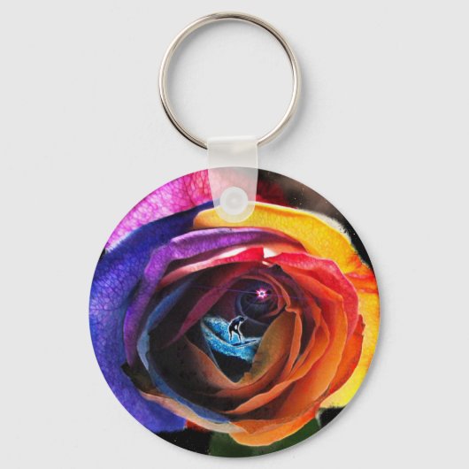サーフィンザレインボーバラ キーホルダー (正面)