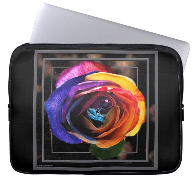 サーフィンザレインボーバラ ラップトップスリーブ (正面)
