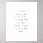サーフィンザ波 – 感動的引用文ポスター ポスター (正面)