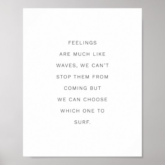 サーフィンザ波 – 感動的引用文ポスター ポスター (正面)