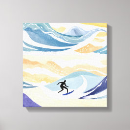 サーフィンザ・ウェーブ | 水コンテンポラリー色海 キャンバスプリント