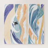 サーフィンザ・ウェーブ | 水コンテンポラリー色海 ジグソーパズル (横)