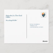 サーフィンザ・ビッグウェーブハンドシンボル – レトロスタイル ポストカード (裏面)