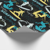 サーフィンシルエット ラッピングペーパー (角)