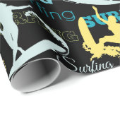 サーフィンシルエット ラッピングペーパー (ロールコーナー)