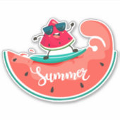 サーフィンスイカ シール (正面)