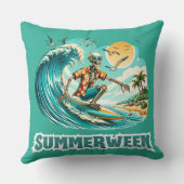 サーフィンスケルトンサマウィーンビーチビベス クッション (裏面)