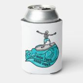 サーフィンスケルトン、高潮と良いバイブ 缶クーラー (缶裏面)