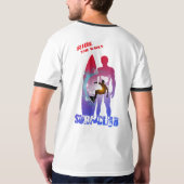 サーフィンスポーツ |メンズリンガー Tシャツ (裏面フル)