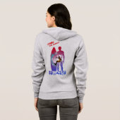 サーフィンスポーツ |女性のフルジップフード付きスウェットシャツ パーカ (裏面フル)