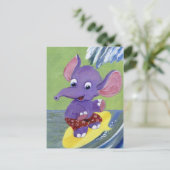 サーフィンゾウ ポストカード (スタンド正面)