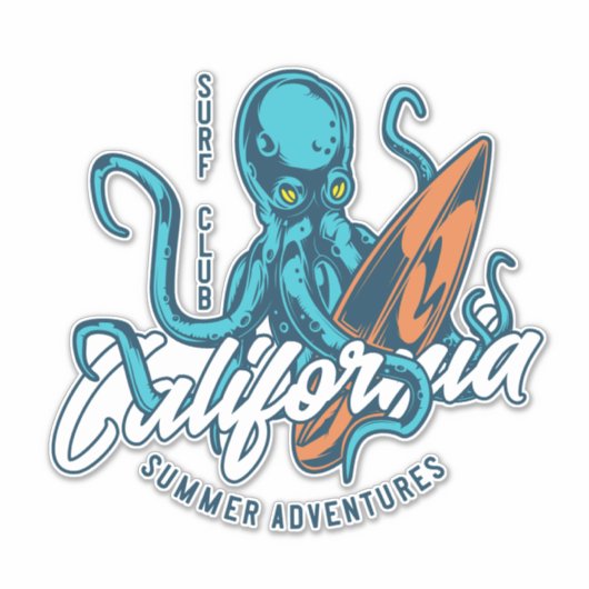 サーフィンタコ2 シール (正面)