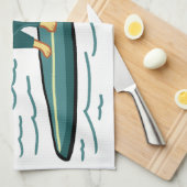 サーフィンタビーキャット キッチンタオル (四つ折り)