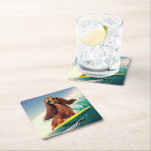 サーフィンダシュント飲み物用コースター スクエアペーパーコースター (インサイチュ)