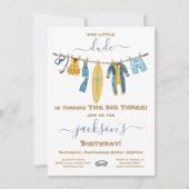 サーフィンドゥードバースデーパーティークロセスライン 招待状 (正面)