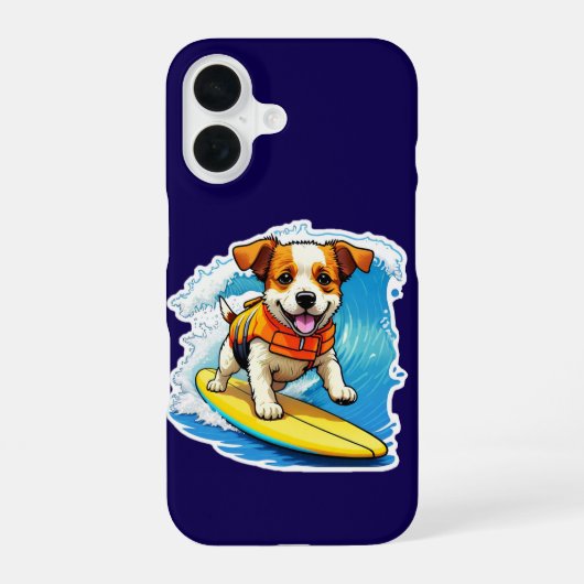 サーフィンドッグiPhoneケース iPhone 16ケース (裏面)
