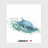 サーフィンドルフィンハリケーンレリーフ、 浮き彫りチャリティステッカー シール (シート)