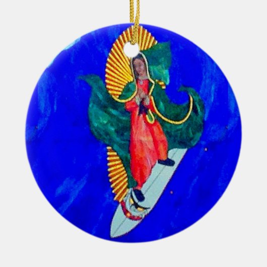 サーフィンヌンオーナメント セラミックオーナメント (正面)