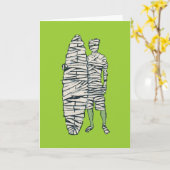 サーフィンハロウィンミイラ カード (黄色い花)