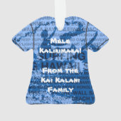 サーフィンハワイカットバックハワイアンアロハシャツ オーナメント (裏面)