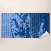 サーフィンハワイカットバックハワイアンサーファー ビーチタオル (正面)