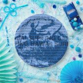 サーフィンハワイカットバックハワイアンサーファー ペーパープレート (パーティー)