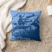 サーフィンハワイカットバックハワイアンピラローズ クッション (ブランケット)