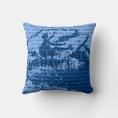 サーフィンハワイカットバックハワイアンピラローズ クッション (裏面)