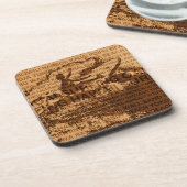 サーフィンハワイカットバックフェイクウッドコースター コースター (左側)