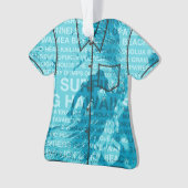 サーフィンハワイグリーンルームハワイアンアロハシャツ オーナメント (正面)