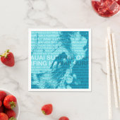 サーフィンハワイグリーンルームハワイアンサーファー スタンダードカクテルナプキン (インサイチュ)