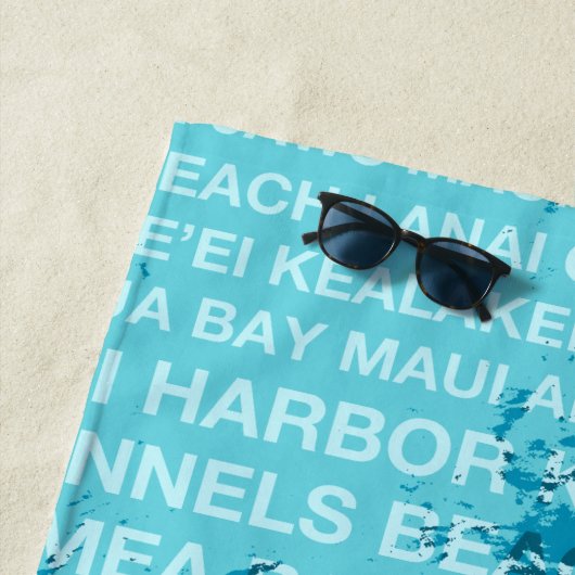 サーフィンハワイグリーンルームハワイアンサーファー ビーチタオル (インサイチュ)