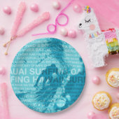 サーフィンハワイグリーンルームハワイアンサーファー ペーパープレート (パーティー)