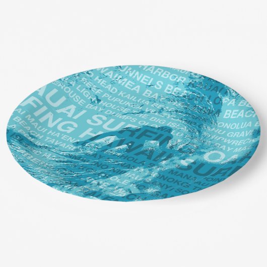 サーフィンハワイグリーンルームハワイアンサーファー ペーパープレート (アングル)