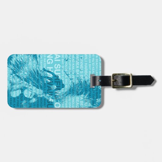 サーフィンハワイグリーンルームハワイアンラゲージタグ ラゲッジタグ (正面横)