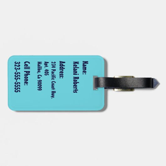 サーフィンハワイグリーンルームハワイアンラゲージタグ ラゲッジタグ (裏面横)