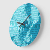 サーフィンハワイグリーンルームハワイアン時計 ラージ壁時計 (傾斜)