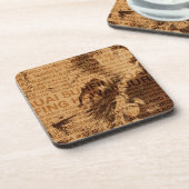 サーフィンハワイグリーンルームフェイクウッドコースター コースター (左側)