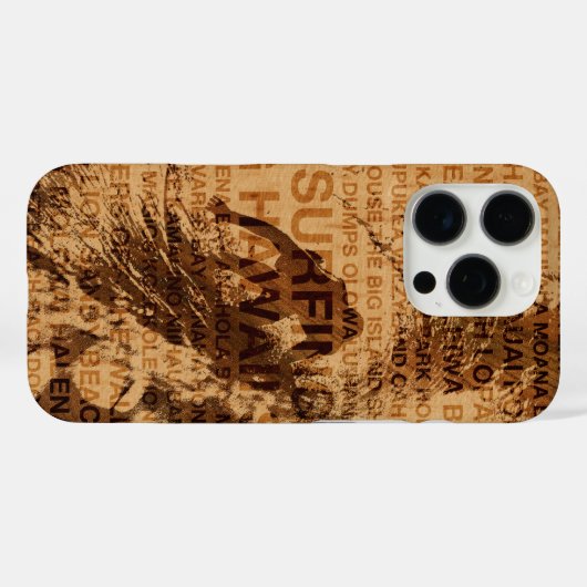 サーフィンハワイグリーンルームフェイクウッドサーファー Case-Mate iPhoneケース (裏面 (横))